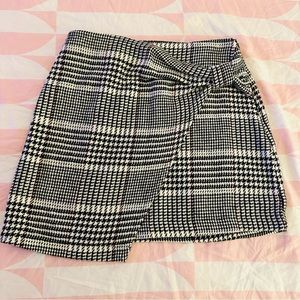 Forever 21 Wrap Detailed Plaid Mini Skirt
